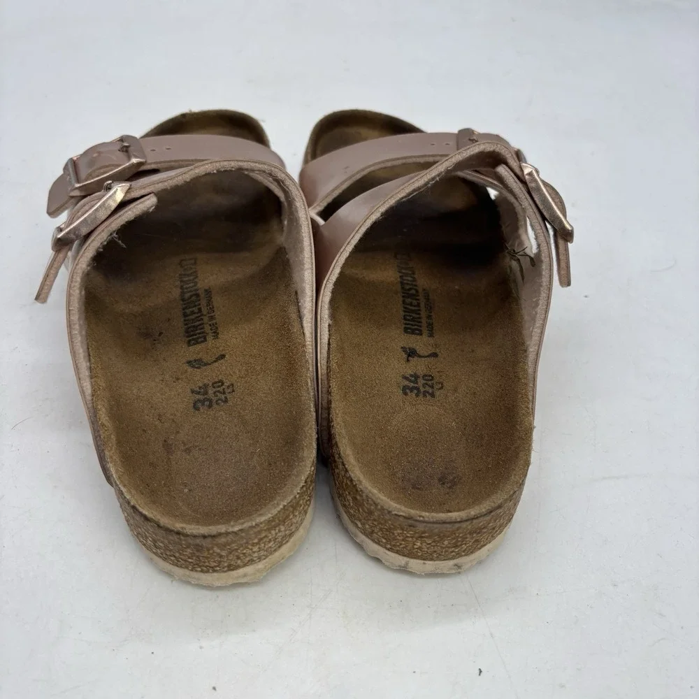 Birkenstock EVA Arizona Shoes Womens 3 Mens 1.5 34 Slip On Sandal Rosegold